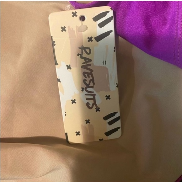 Purple Ravesuits  'Bad & Boujee' one piece Swimsuit - Picture 4 of 6